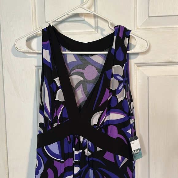 NWT MSK purple and black dress size small - Picture 2 of 4